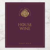 Monogram Gold Wax Siegel der Eleganfamilie Weinetikett (Einzelnes Label)