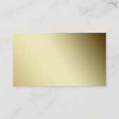 Monogram Gold Yellow Tones Business Card Visitenkarte (Rückseite)