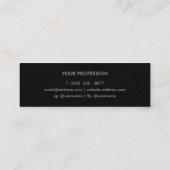 Monogram-Goldbarren und schwarzes Leder Mini Visitenkarte (Rückseite)