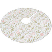 Monogram Golden Anchor Muster Polyester Weihnachtsbaumdecke (Schrägansicht)