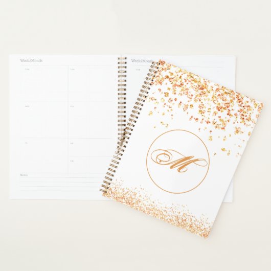 Monogram Golden Glitzern Planner Planer (Anzeige)