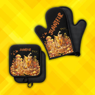 Monogram Golden Hütte Core Ofenhandschuh & Topflappen-Set