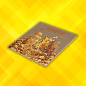 Monogram Golden Hütte Core on Brown | Fliese