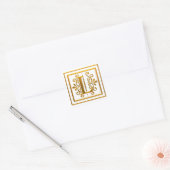 Monogram Golden L Elegant Stickers (Umschlag)