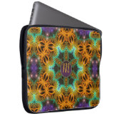 Monogram Golden Lila Magic Star Notebook Laptopschutzhülle (Vorne Rechts)