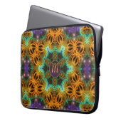 Monogram Golden Lila Magic Star Notebook Laptopschutzhülle (Vorderseite Links)