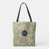 Monogram Golden Lily William Morris Tasche (Rückseite)
