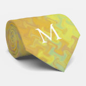 Monogram Golden Marble Art Krawatte (Gerollt)