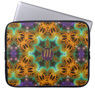 Monogram Golden Purple Magic Star Notizbuch Laptopschutzhülle