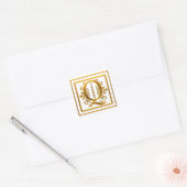 Monogram Golden Q Elegant Stickers (Umschlag)