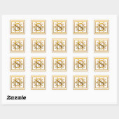 Monogram Golden S Elegant Stickers (Blatt)