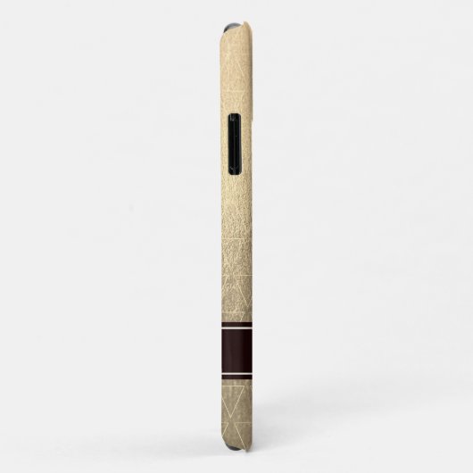 Monogram Golden Triangle Muster Case-Mate iPhone Hülle (Hinten/Rechts)