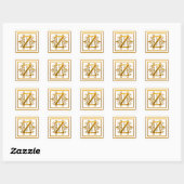 Monogram Golden Z Elegant Stickers (Blatt)