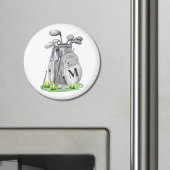 Monogram Golf Bag Magnet