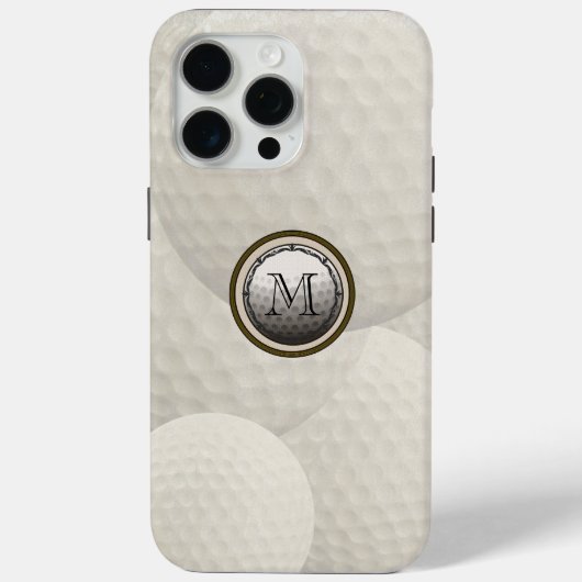 Monogram Golf Ball Case-Mate iPhone Hülle (Rückseite)