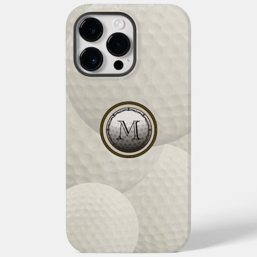 Monogram Golf Ball iPhone Case (Rückseite)
