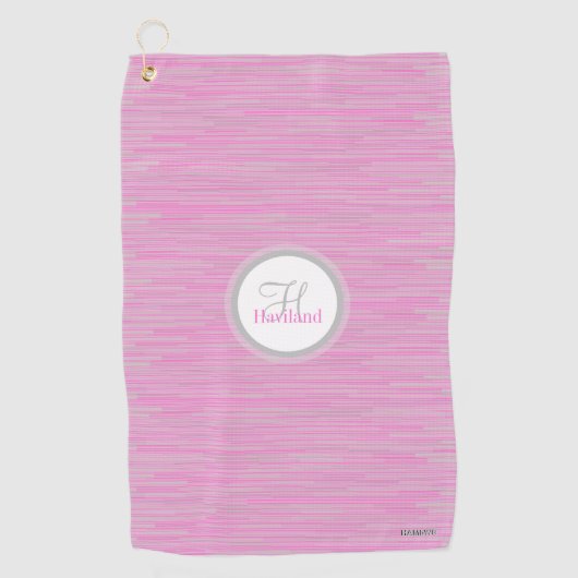 Monogram Golf Handtuch mit Name und Anfangsbuchsta (Vorderseite)