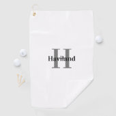 Monogram Golf Handtuch mit Name und Anfangsbuchsta (Insitu)