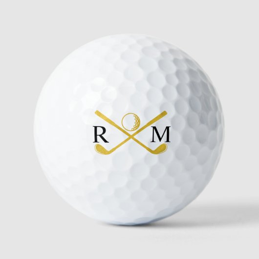 Monogram Golf Player Club Gold Logo Golfball (Vorderseite)