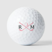Monogram Golf Player Club Rosa Logo Golfball (Vorderseite)