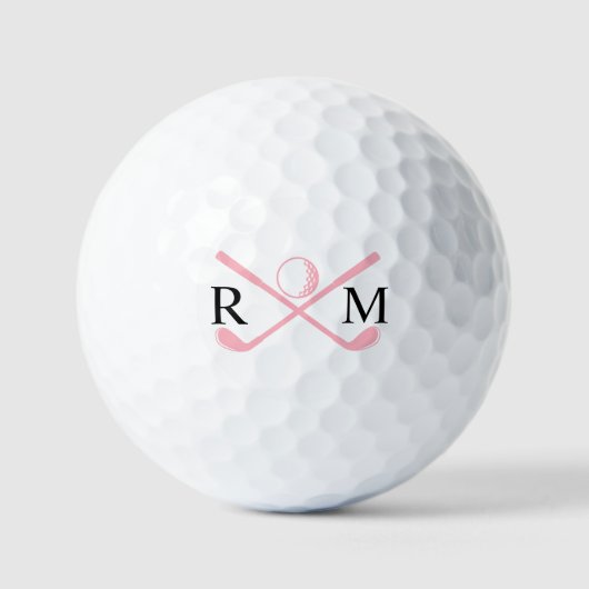 Monogram Golf Player Club Rosa Logo Golfball (Vorderseite)
