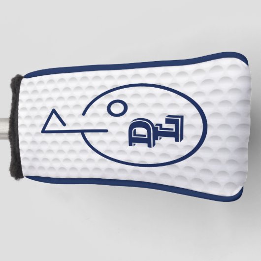 Monogram Golf Putter Cover (Navy) Golf Headcover (Vorderseite)
