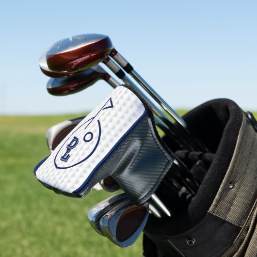 Monogram Golf Putter Cover (Navy) Headcover (In Situ)