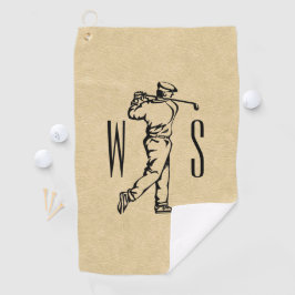 Monogram Golf Sports Design Leaalook Golfhandtuch