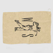 Monogram Golf Sports Design Leaalook Golfhandtuch (Horizontal)