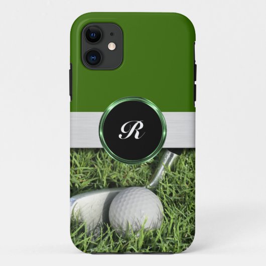Monogram Golf Theme Men's Case-Mate iPhone Hülle (Rückseite)