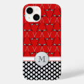 Monogram Golfmuster rot Case-Mate iPhone Hülle (Rückseite)