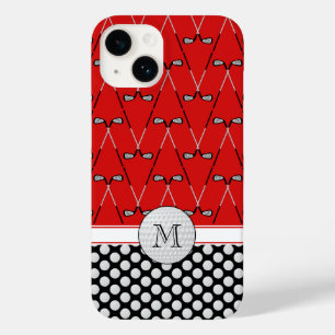 Monogram Golfmuster rot Case-Mate iPhone 14 Hülle