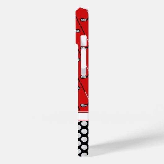 Monogram Golfmuster rot Case-Mate iPhone Hülle (Rückseite / Links)