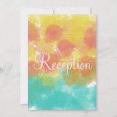 Monogram Gouache Watercolor Pink Einladung (Vorderseite)