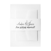 Monogram Gouache Watercolor Wedding Einladungsbanderole (Vorderseite Beispiel)