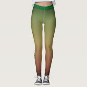 MONOGRAM GRADIENT GREEN mit dem Namen Ombre Leggings (Vorderseite)