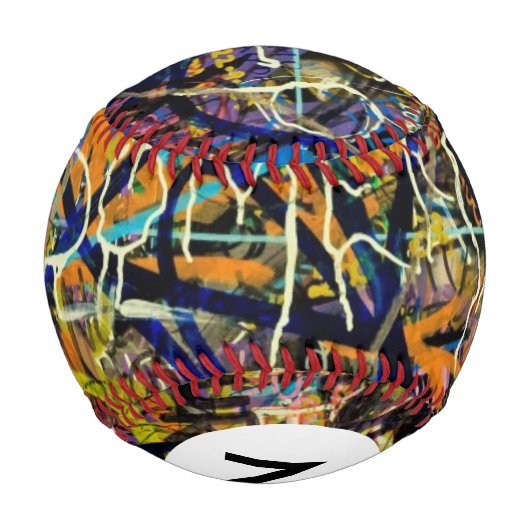 Monogram Graffiti Background Baseball (Rückseite)