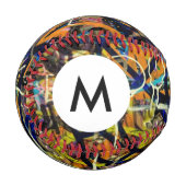 Monogram Graffiti Background Baseball (Vorderseite Links)