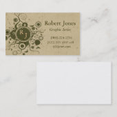 Monogram-Grafikkarte Visitenkarte (Vorne/Hinten)