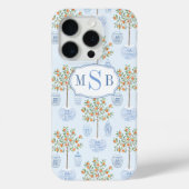 Monogram Grandmillenial Citrus Tree Ginger Jar Case-Mate iPhone Hülle (Rückseite)