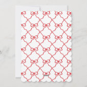 Monogram Grandmillennial Christmas Wreath Bows Feiertagskarte (Rückseite)