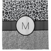 Monogram graue Duschvorhänge Duschvorhang (Vorderseite)