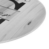 Monogram Graue Imitate Butcher Block Wood | DIY Te Schneidebrett (Ecke)