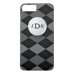 Monogram Graue Raute, Golf Ball iPhone 7 Case