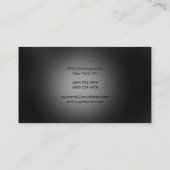 Monogram graue schwarze Visitenkarte (Rückseite)