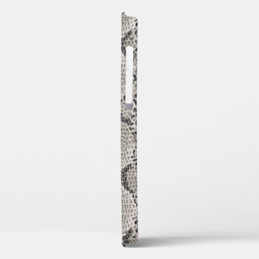 Monogram Graue Snakeskin Case-Mate iPhone Case (Rückseite / Links)