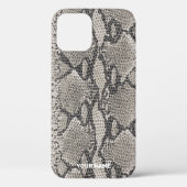 Monogram Graue Snakeskin Case-Mate iPhone Case (Rückseite)