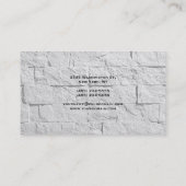 Monogram Graue Wall Brick Design Business Card Visitenkarte (Rückseite)