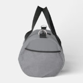 Monogram Grauer Minimalistischer Name Einfach für  Duffle Bag (Rechts)
