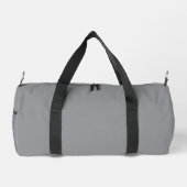 Monogram Grauer Minimalistischer Name Einfach für  Duffle Bag (Rückseite)